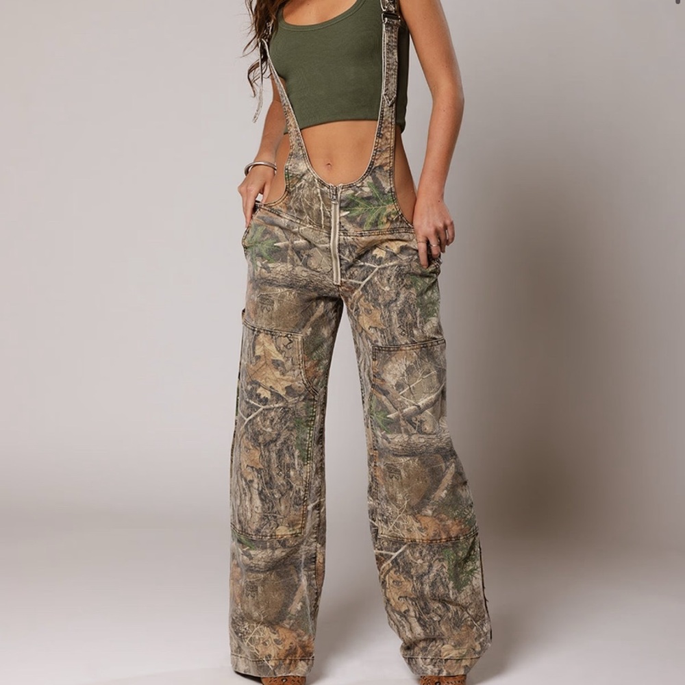 REVICE Camouflage Wide Leg Jumpsuit